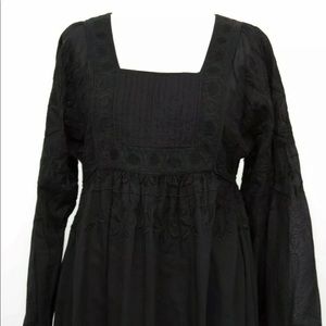 EUC Sz 40 (EU) Vanessa Bruno Embroidered Black Cotton Dress